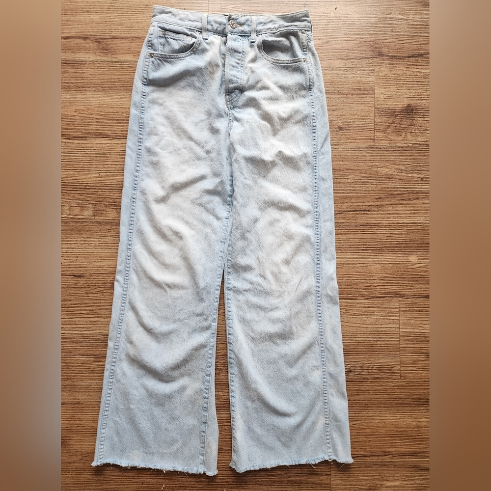 Size 27 - Veronica Beard Taylor High-Rise Relaxed Wide-Leg Jeans - Picture 12 of 16